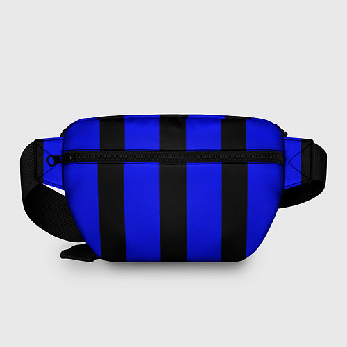 Поясная сумка Color blue black stripes / 3D-принт – фото 2
