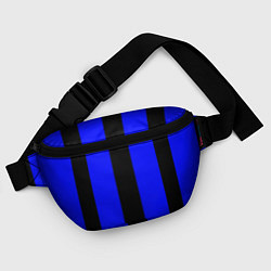 Поясная сумка Color blue black stripes, цвет: 3D-принт — фото 2