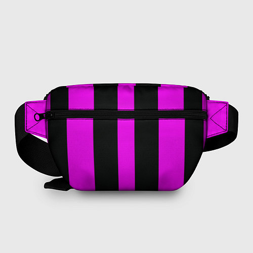Поясная сумка Color black pink lines / 3D-принт – фото 2
