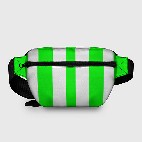 Поясная сумка Color light green white lines / 3D-принт – фото 2