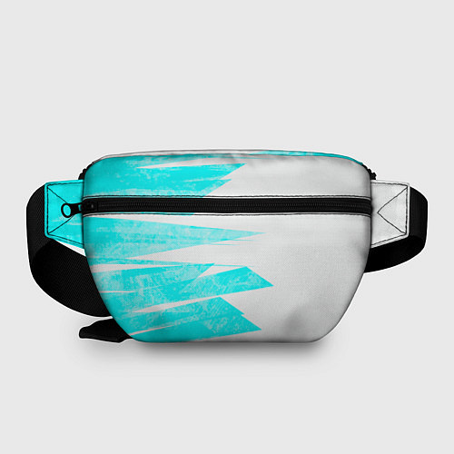 Поясная сумка Color white light blue stripe / 3D-принт – фото 2