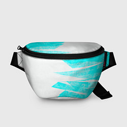 Поясная сумка Color white light blue stripe, цвет: 3D-принт