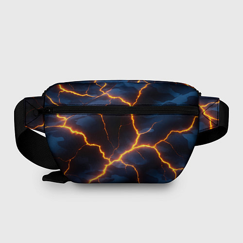 Поясная сумка Молния на камуфляжной текстуре / 3D-принт – фото 2