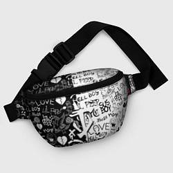 Поясная сумка Doom x liil peep pattern black, цвет: 3D-принт — фото 2