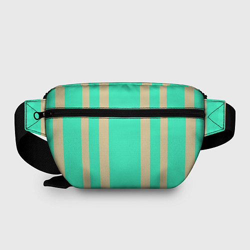 Поясная сумка Color blue beige stripes / 3D-принт – фото 2