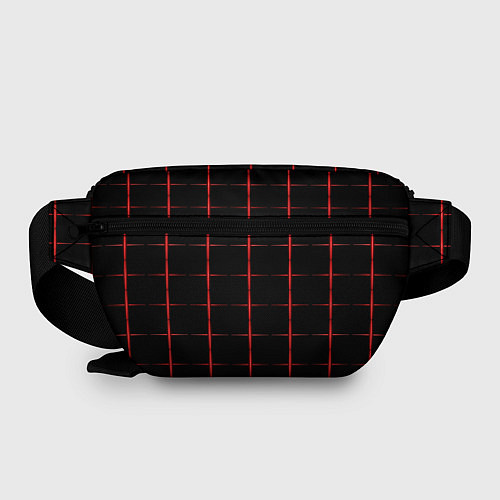 Поясная сумка Color black red crosses / 3D-принт – фото 2