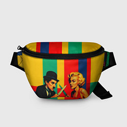 Поясная сумка Чарли Чаплин против Мэрилин Монро поп-арт, цвет: 3D-принт