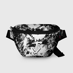 Поясная сумка Doom краски всплеск белые, цвет: 3D-принт