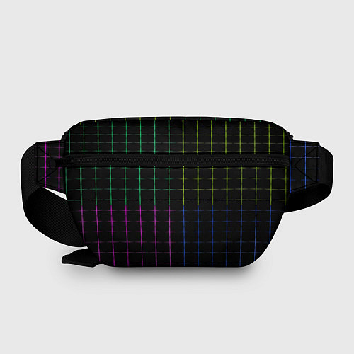 Поясная сумка Color black multicolored stripes / 3D-принт – фото 2