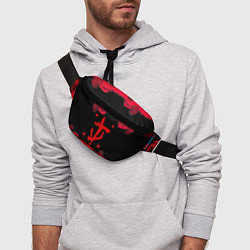 Поясная сумка Doom огненные краски, цвет: 3D-принт — фото 2
