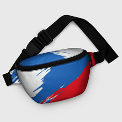 Поясная сумка Белый Синий Красный, цвет: 3D-принт — фото 2