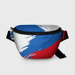 Поясная сумка Белый Синий Красный, цвет: 3D-принт