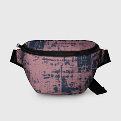 Поясная сумка Текстура с потертостями сине-розовая, цвет: 3D-принт