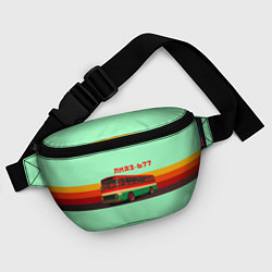 Поясная сумка Ретро автобус ЛиАЗ 677, цвет: 3D-принт — фото 2
