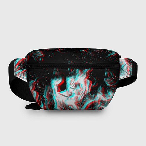 Поясная сумка Barcelona огонь глитч / 3D-принт – фото 2
