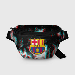 Поясная сумка Barcelona огонь глитч, цвет: 3D-принт