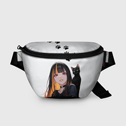 Поясная сумка Девушка и кот