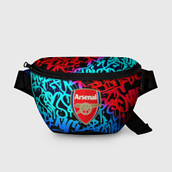 Поясная сумка Arsenal граффити неон, цвет: 3D-принт