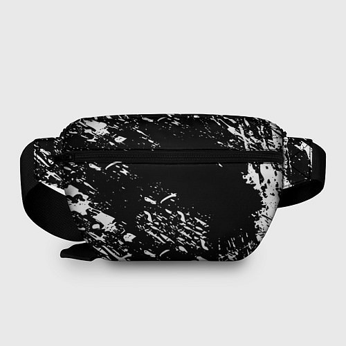 Поясная сумка Juventus белые штрихи красок / 3D-принт – фото 2