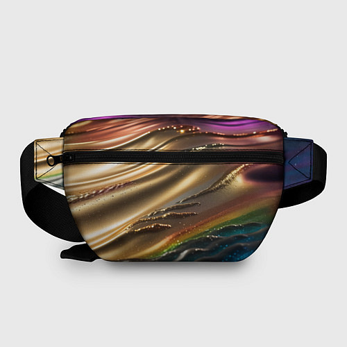 Поясная сумка Переливающийся расплавленный металл / 3D-принт – фото 2