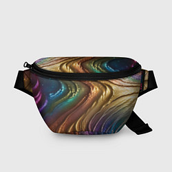 Поясная сумка Сморщенные складочки жидкости, цвет: 3D-принт