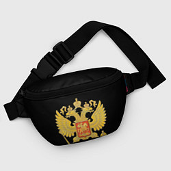 Поясная сумка Герб России: золото, цвет: 3D-принт — фото 2