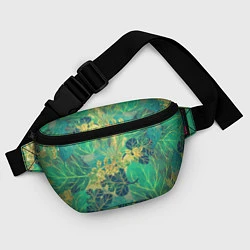 Поясная сумка Узор из листьев, цвет: 3D-принт — фото 2