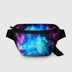 Поясная сумка Голубая вселенная, цвет: 3D-принт
