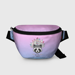 Поясная сумка Raccoon: Free Spirit, цвет: 3D-принт