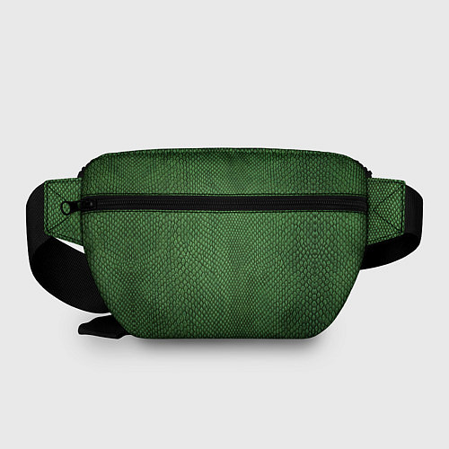 Поясная сумка Змеиная зеленая кожа / 3D-принт – фото 2