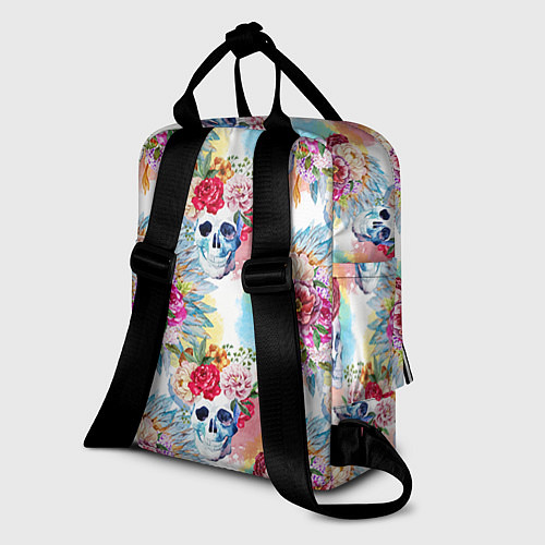 Женский рюкзак Цветы и бабочки 5 / 3D-принт – фото 2
