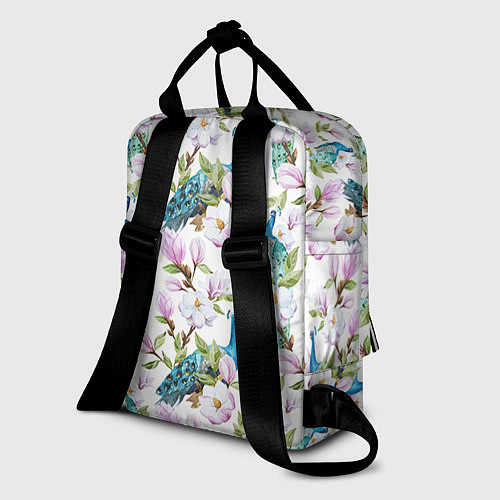 Женский рюкзак Цветы и бабочки 6 / 3D-принт – фото 2