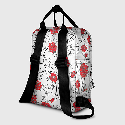Женский рюкзак Плетение из розочек / 3D-принт – фото 2