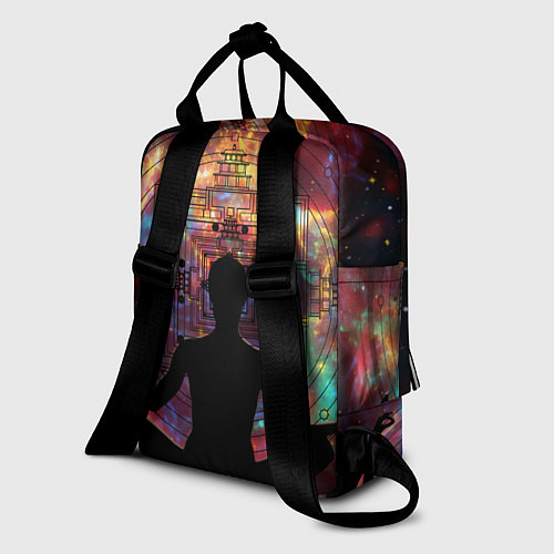 Женский рюкзак Йога - мандала / 3D-принт – фото 2