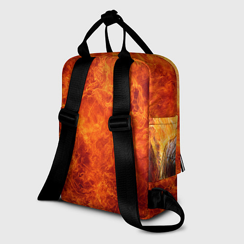 Женский рюкзак Disturbed: Monster Flame / 3D-принт – фото 2