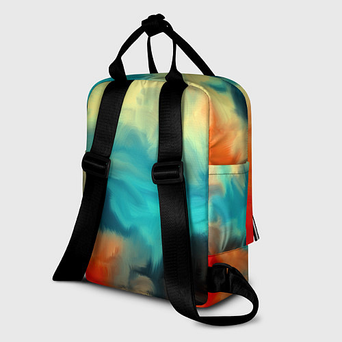 Женский рюкзак Разноцветная акварель / 3D-принт – фото 2