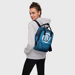 Рюкзак женский Bitcoin Blue, цвет: 3D-принт — фото 2