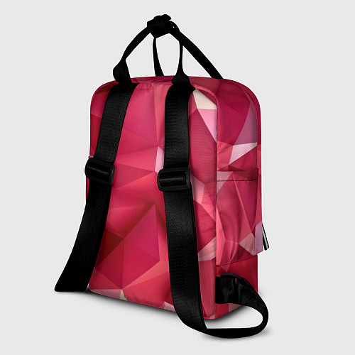 Женский рюкзак Розовые грани / 3D-принт – фото 2