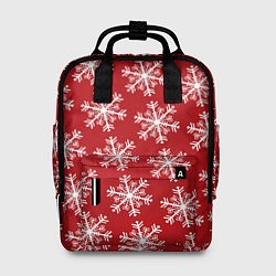 Рюкзак женский Новогодние Снежинки, цвет: 3D-принт