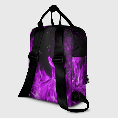 Женский рюкзак Фиолетовый огонь / 3D-принт – фото 2