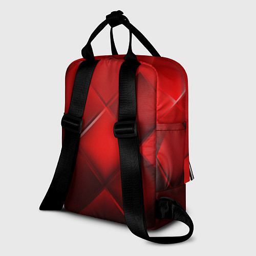 Женский рюкзак Red squares / 3D-принт – фото 2