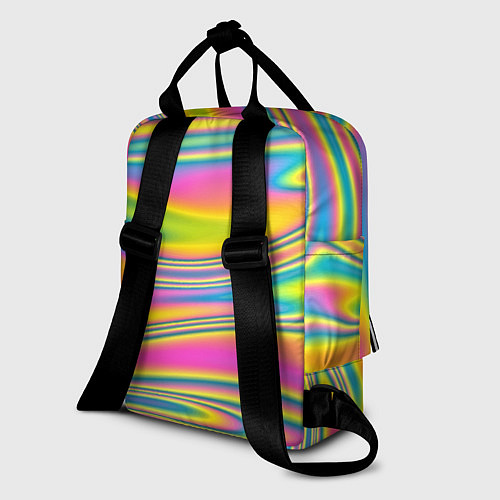 Женский рюкзак Абстрактные разводы цвета / 3D-принт – фото 2