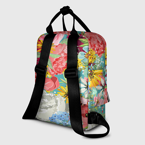 Женский рюкзак Букет цветов / 3D-принт – фото 2