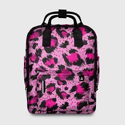 Рюкзак женский Розовый леопард, цвет: 3D-принт