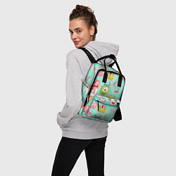 Рюкзак женский Яркие монстрики, цвет: 3D-принт — фото 2
