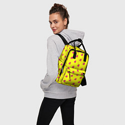 Рюкзак женский 8 bit yellow love, цвет: 3D-принт — фото 2