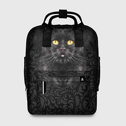 Рюкзак женский Чёрный котик, цвет: 3D-принт