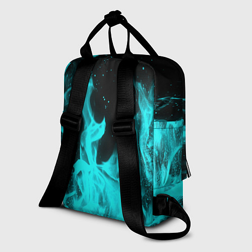 Женский рюкзак R6S: Turquoise Flame / 3D-принт – фото 2