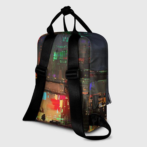 Женский рюкзак Cyberpunk 2077: Night City / 3D-принт – фото 2