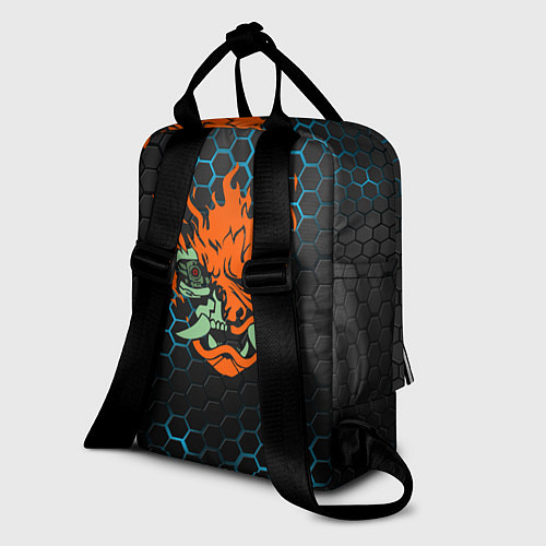 Женский рюкзак Cyberpunk 2077: Blue Carbon / 3D-принт – фото 2